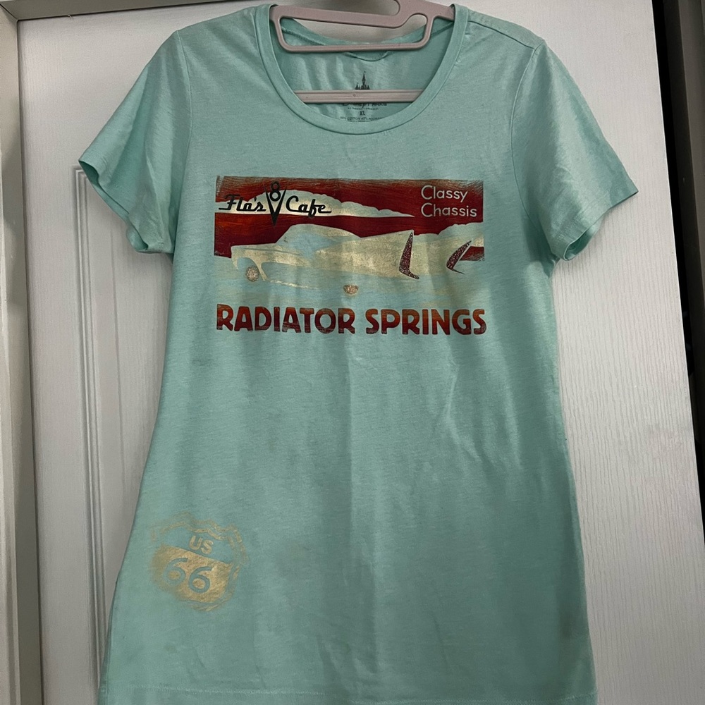 Disney Radiator Springs Tee - Light Blue and Gold
